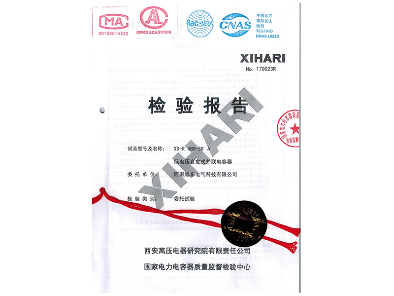 XDR電(dian)容(rong)檢(jian)驗(yan)報(bao)告
